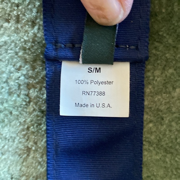 J Crew navy grosgrain fabric belt size s/m - Picture 4 of 4